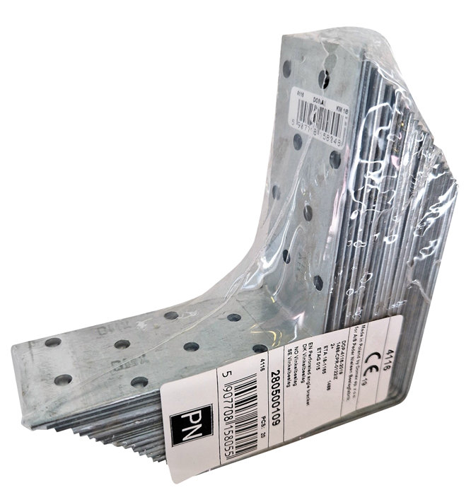 Vinkelbeslag 90 × 90 × 40 mm 20-pk.